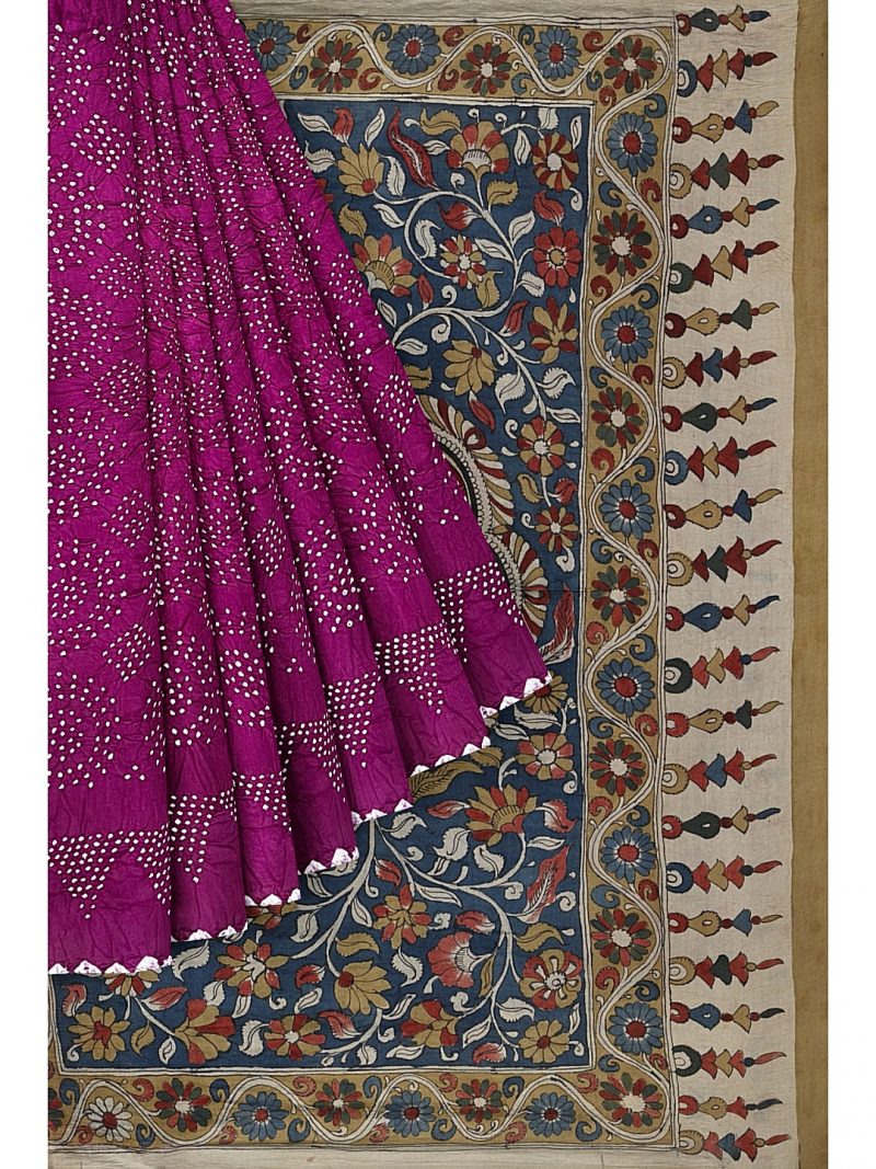 Raga of the Loom Mugha Tussar Kalmkari Bandhini - Image 2